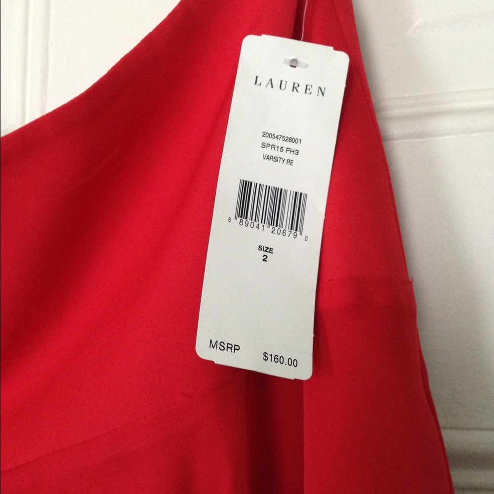 Ralph Lauren Red Silk Ruffle Skirt - Picture 5 of 15